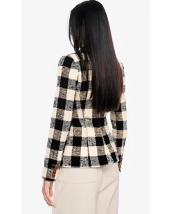Smythe Cut-Away Check Blazer