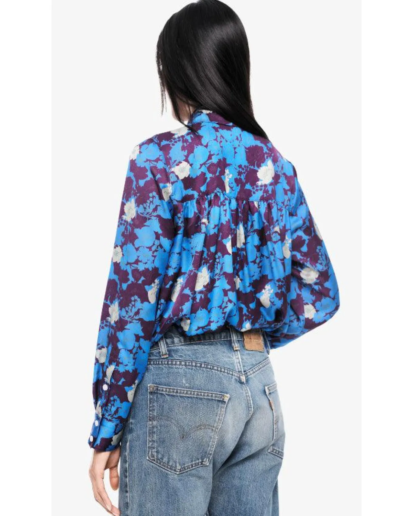 Smythe Lapis Floral Shirred Blouse