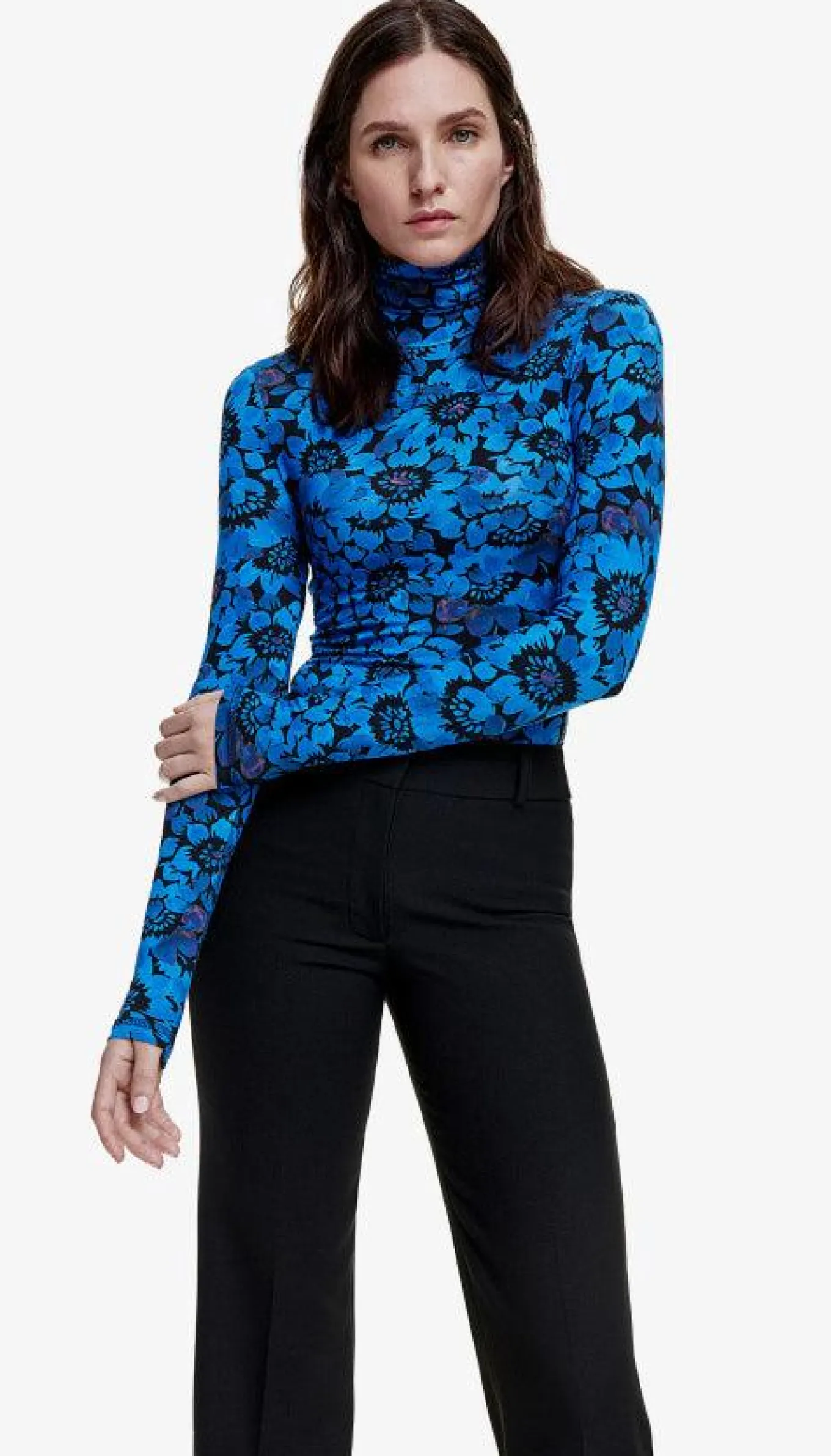 Smythe Lapis Floral Turtleneck