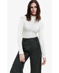 Smythe Pointelle Knit Turtleneck