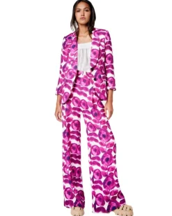 Smythe Shawl Collar Floral Blazer