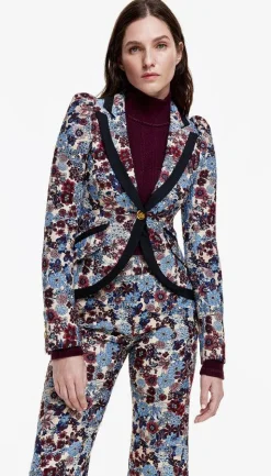 Smythe Taped Pouf Sleeve One Button Blazer