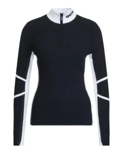 Sportalm Rib Knit Stand Collar Sweater With Contrast Details