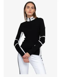Sportalm Rib Knit Stand Collar Sweater With Contrast Details