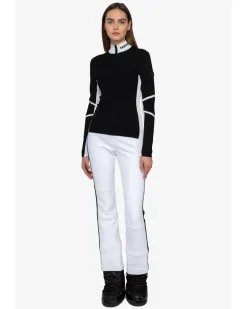 Sportalm Rib Knit Stand Collar Sweater With Contrast Details