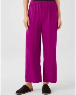 Straight Ankle Silk Georgette Pant