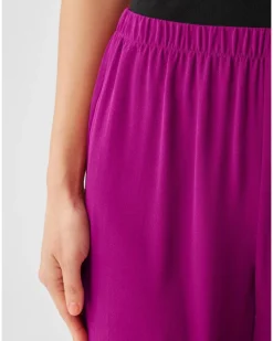 Straight Ankle Silk Georgette Pant