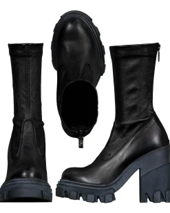 Stretch Leather Boot