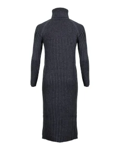 Tonet Two Ton Rib Knit Turtleneck Dress
