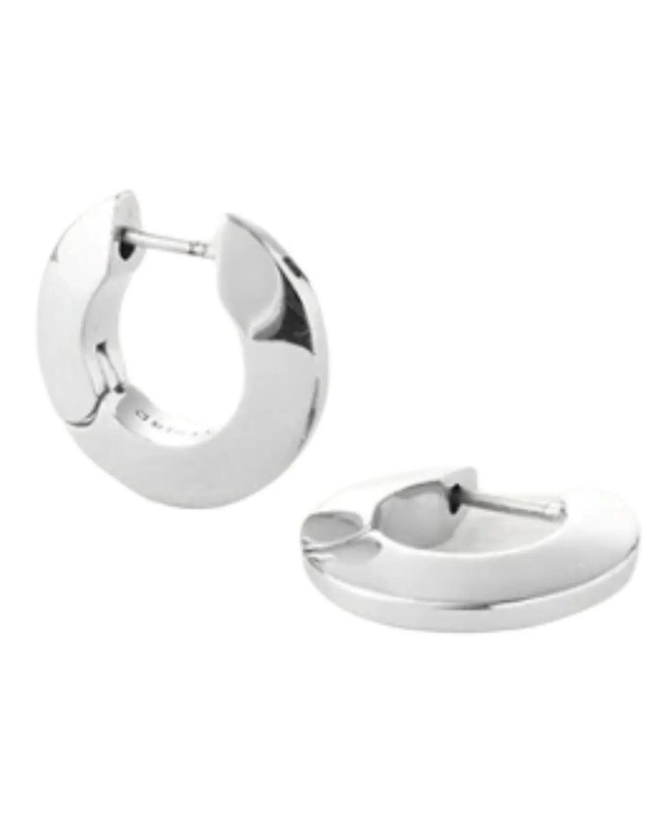 Toni Small Hinged Siliver Hoops