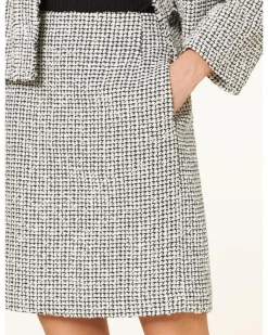 Tweed Contrast Knit Pencil Skirt