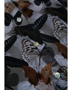 Tyler Dark Butterfly Silk Blouse