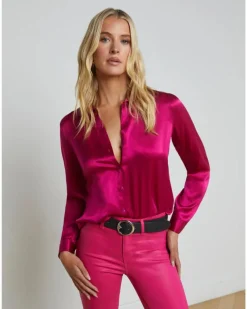 Tyler Ruby Silk Blouse