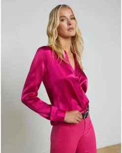 Tyler Ruby Silk Blouse