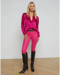 Tyler Ruby Silk Blouse