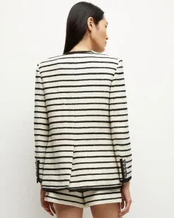 Veronica Beard Foster Striped Dickey Jacket