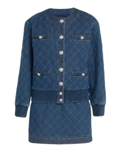 Veronica Beard Glennon Quilted Denim Jacket