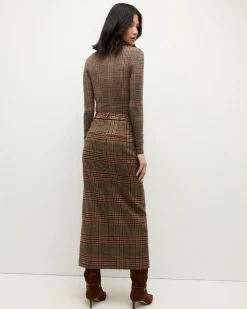Veronica Beard Maxine Plaid Maxi Skirt