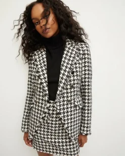 Veronica Beard Miller Houndstooth Dickey Jacket