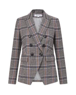 Veronica Beard Miller Multicolor Plaid Dickey Jacket