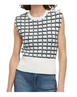 Veronica Beard Nazife Cotton Sweater Tank