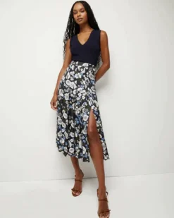 Veronica Beard Norris Floral Skirt