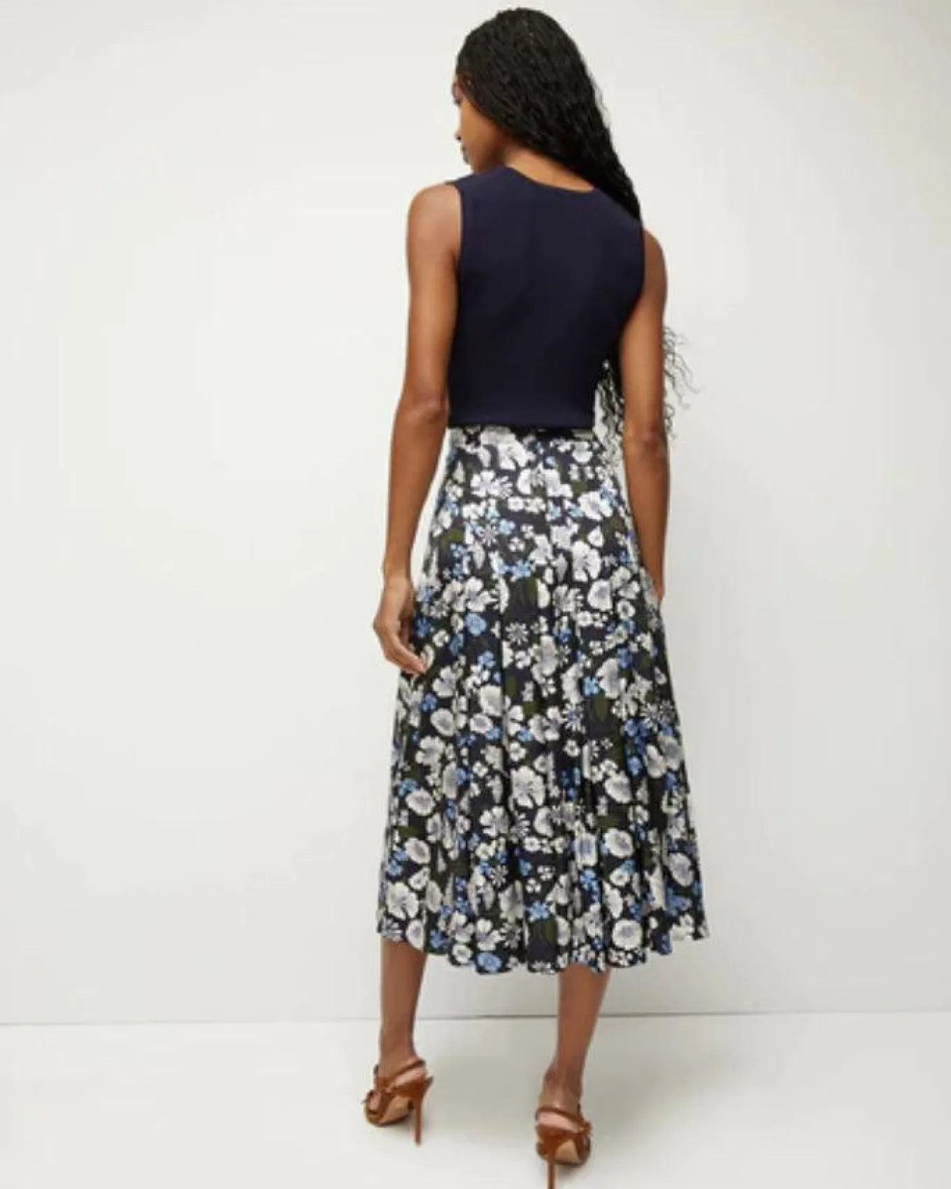 Veronica Beard Norris Floral Skirt
