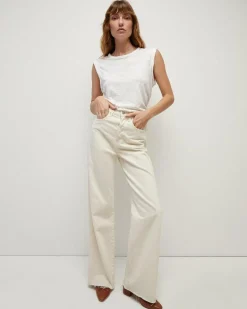 Veronica Beard Taylor High Rise Wide Leg Jeans