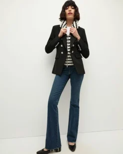 Veronica Beard Upstate Stripe Wool Dickey